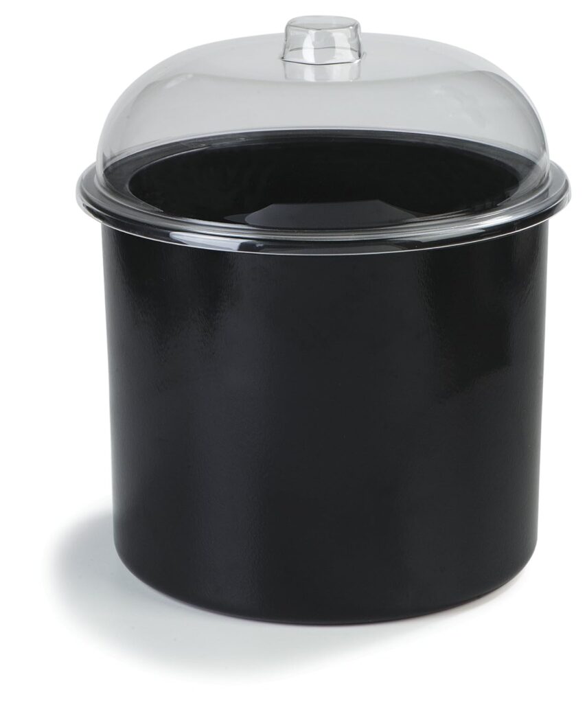 Carlisle FoodService Products Coldmaster Ice Cream Server Insulated Crock with Lid for Kitchens and Restaurants, Plastic, 3 Gallons, Black