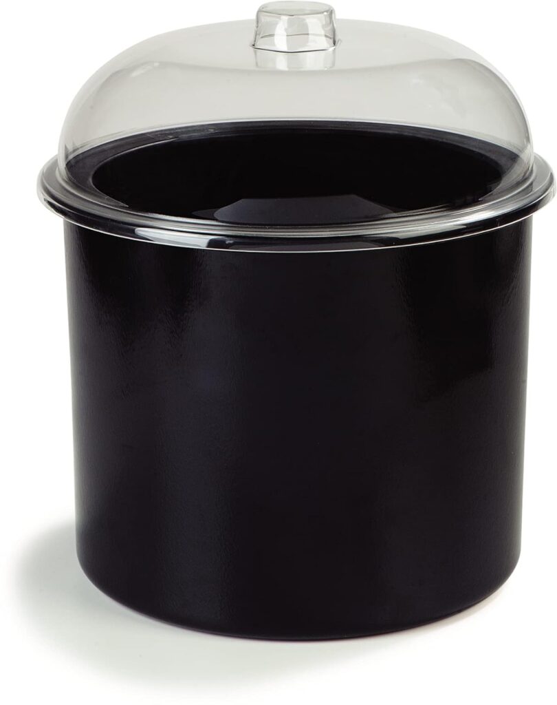 Carlisle FoodService Products Coldmaster Ice Cream Server Insulated Crock with Lid for Kitchens and Restaurants, Plastic, 3 Gallons, Black