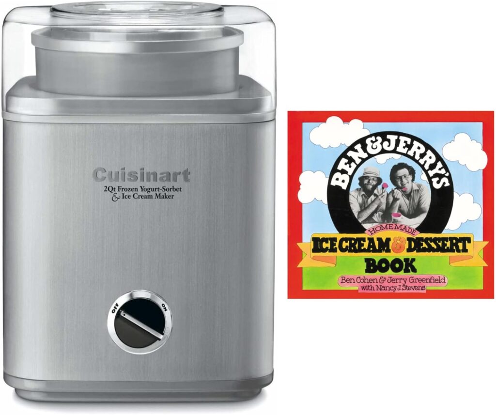 Cuisinart ICE-30BC Pure Indulgence 2-Quart Frozen Yogurt-Sorbet and Ice Cream Maker Bundle with Dessert Book (2 Items)