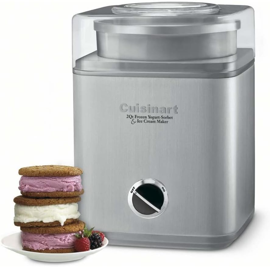 Cuisinart ICE-30BC Pure Indulgence 2-Quart Frozen Yogurt-Sorbet and Ice Cream Maker Bundle with Dessert Book (2 Items)