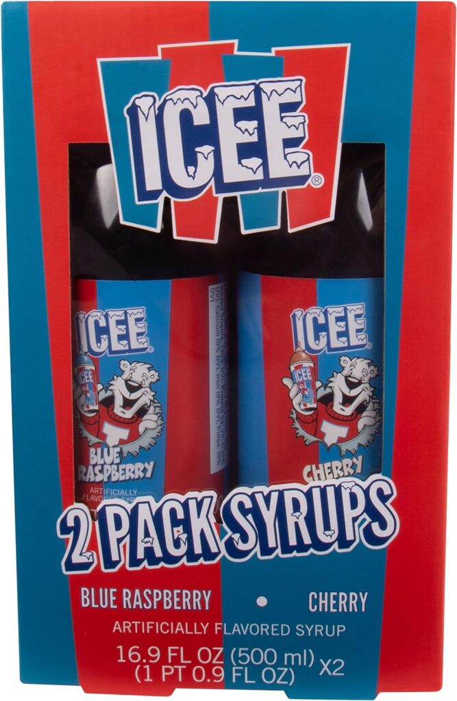 ICEE Slushie Machine Bundle. Genuine ICEE Home Countertop Slushie Maker, ICEE Syrup 2-Pack  20 ICEE Paper Cups  Straws.