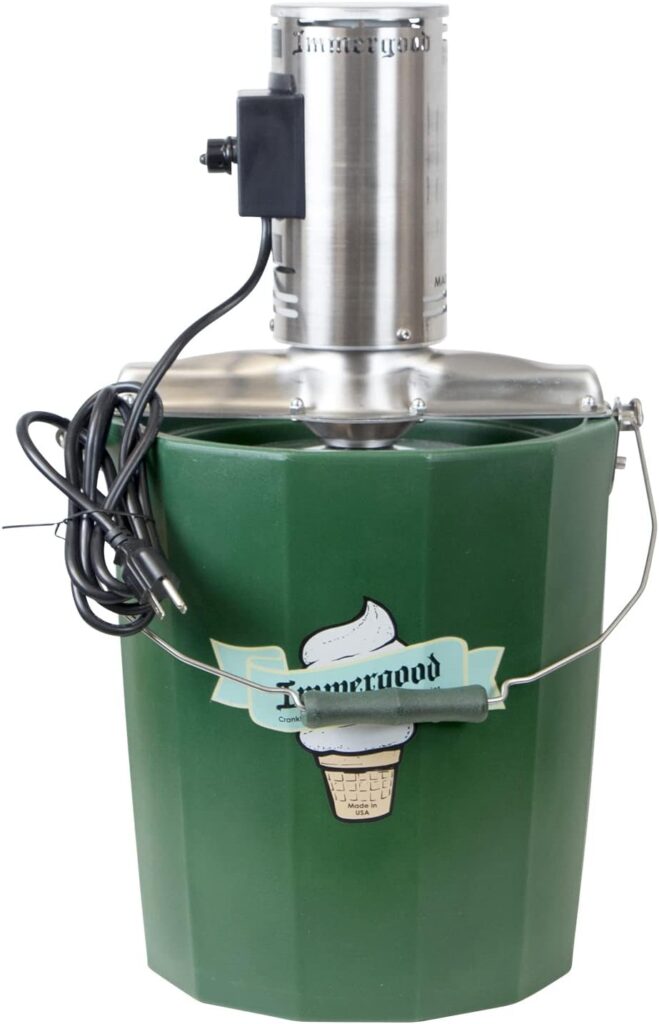 Immergood - 6 qt. PREMIUM Electric Ice Cream Maker - Stainless Steel - Leakproof Tub