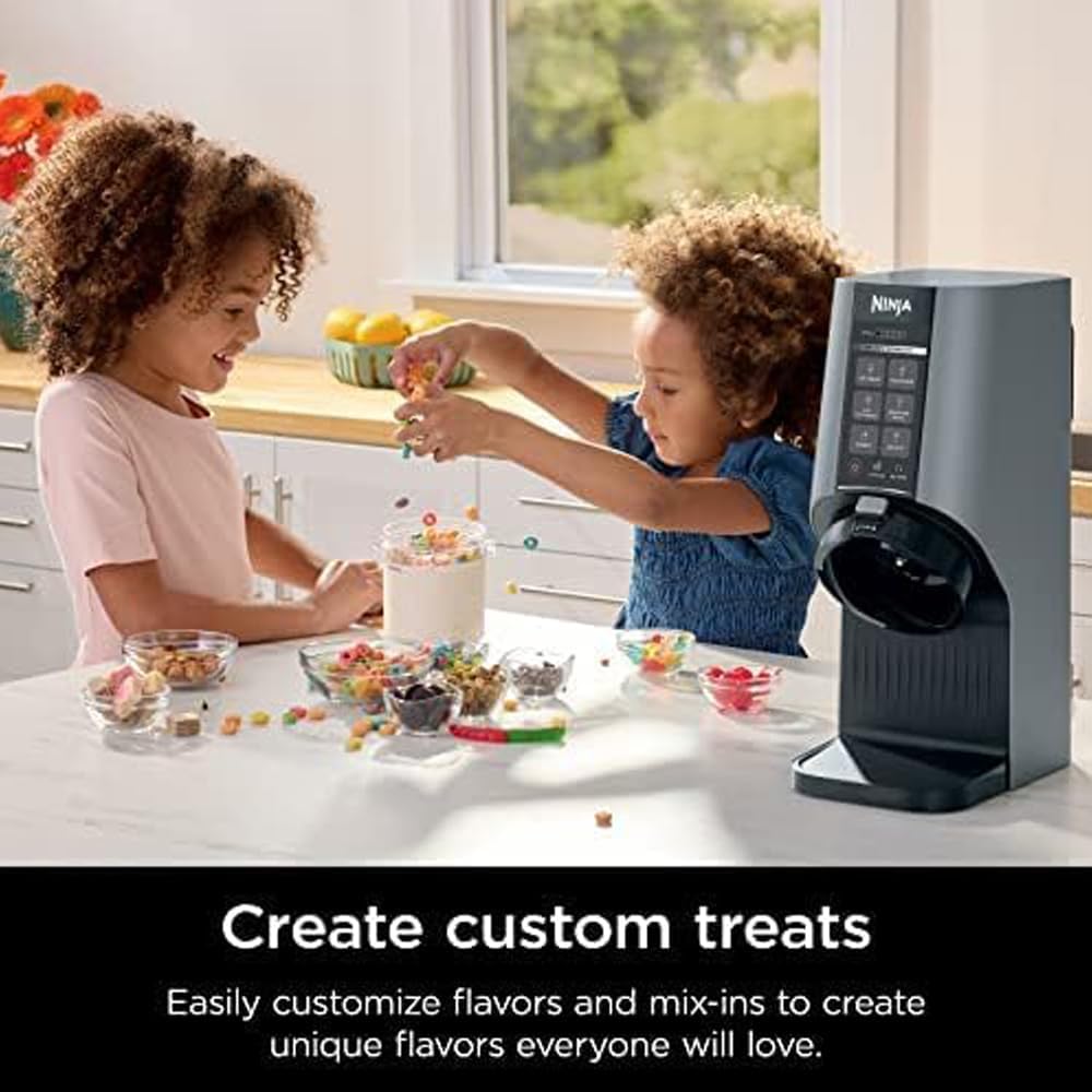 Ninja NC201 CREAMi Breeze 7-in-1 Ice Cream  Frozen Treat Maker  More (Renewed) Bundle with 2 YR CPS Enhanced Protection Pack