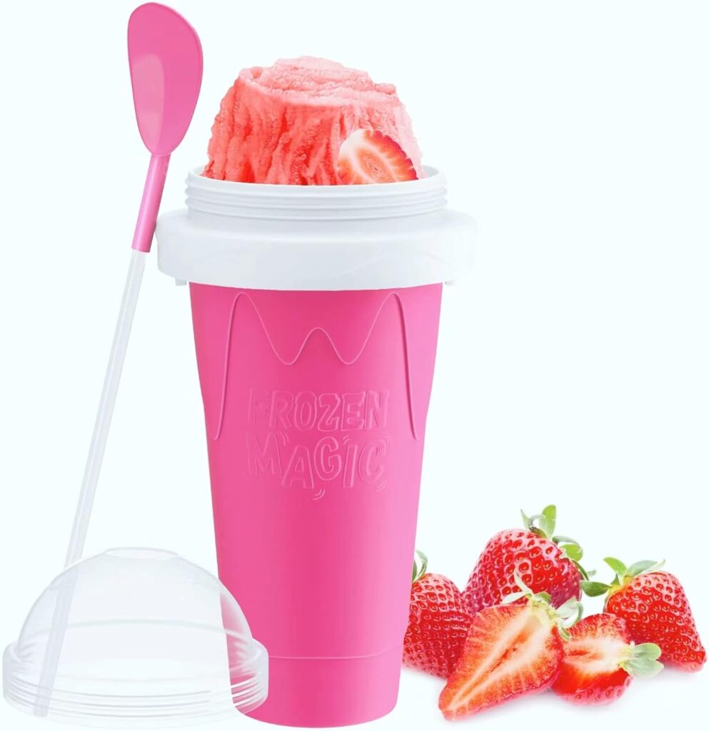 Slushy Maker Cup, Frozen Magic Squeeze Cup Cooling Maker Cup Quick Frozen Smoothies Cup Ice Cream Maker Cup for Children