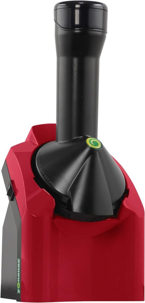 Yonanas 902RD Classic Vegan, Dairy-Free Frozen Fruit Soft Serve Maker, Includes 36 Recipes, 200-Watts, Red