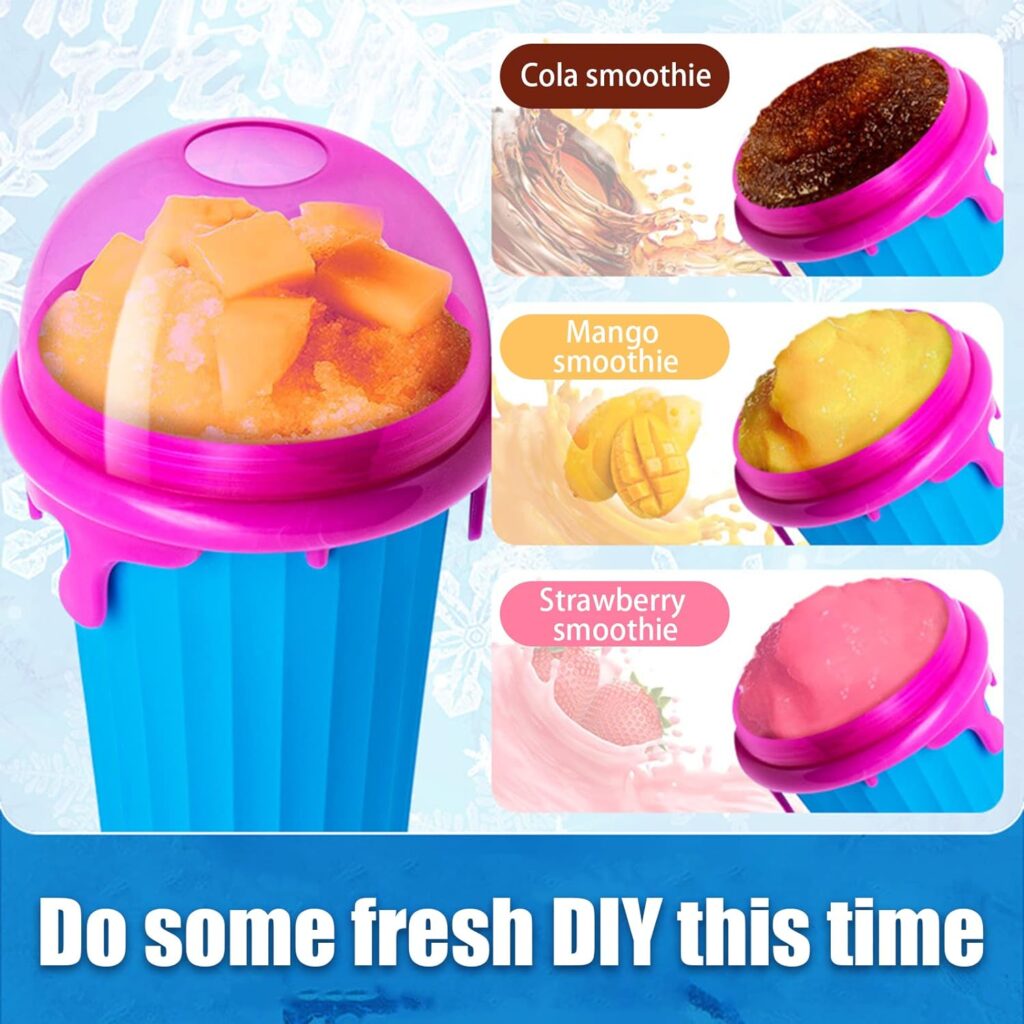 2023 New Slushie Maker Cup Squeeze Cup Slushie Maker Magic Slushy Maker for Everyone,DIY Homemade Squeeze Icy Cup Magic Quick Frozen Smoothies Cup (2pack)