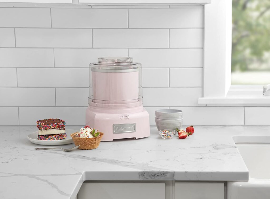 Cuisinart ICE-21PKP1 Frozen Yogurt - Ice Cream  Sorbet Maker, Pink, 1.5 Quart